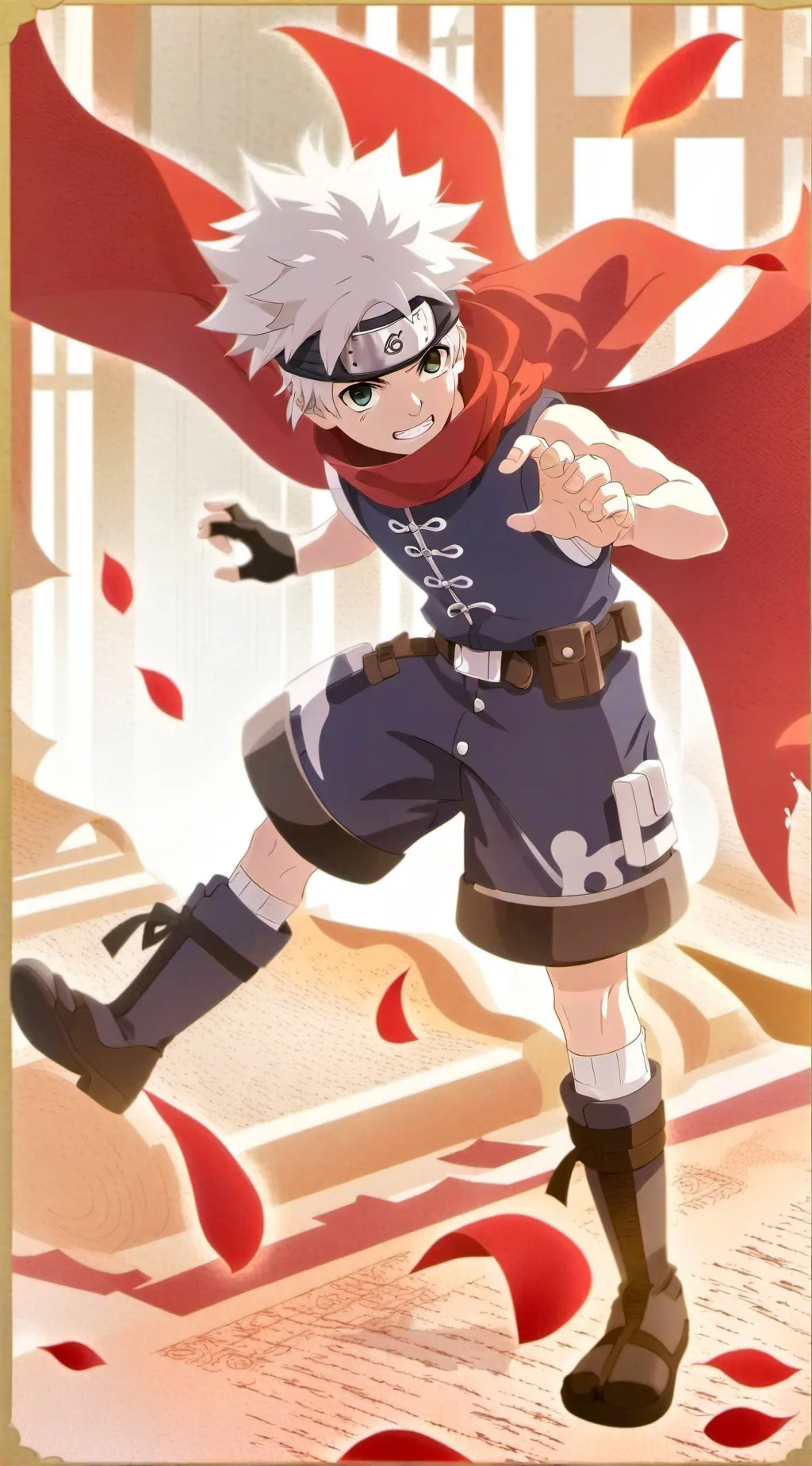 ai character: kid kakashi background