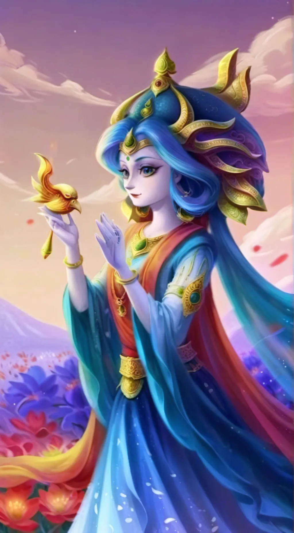 ai character: celestia background
