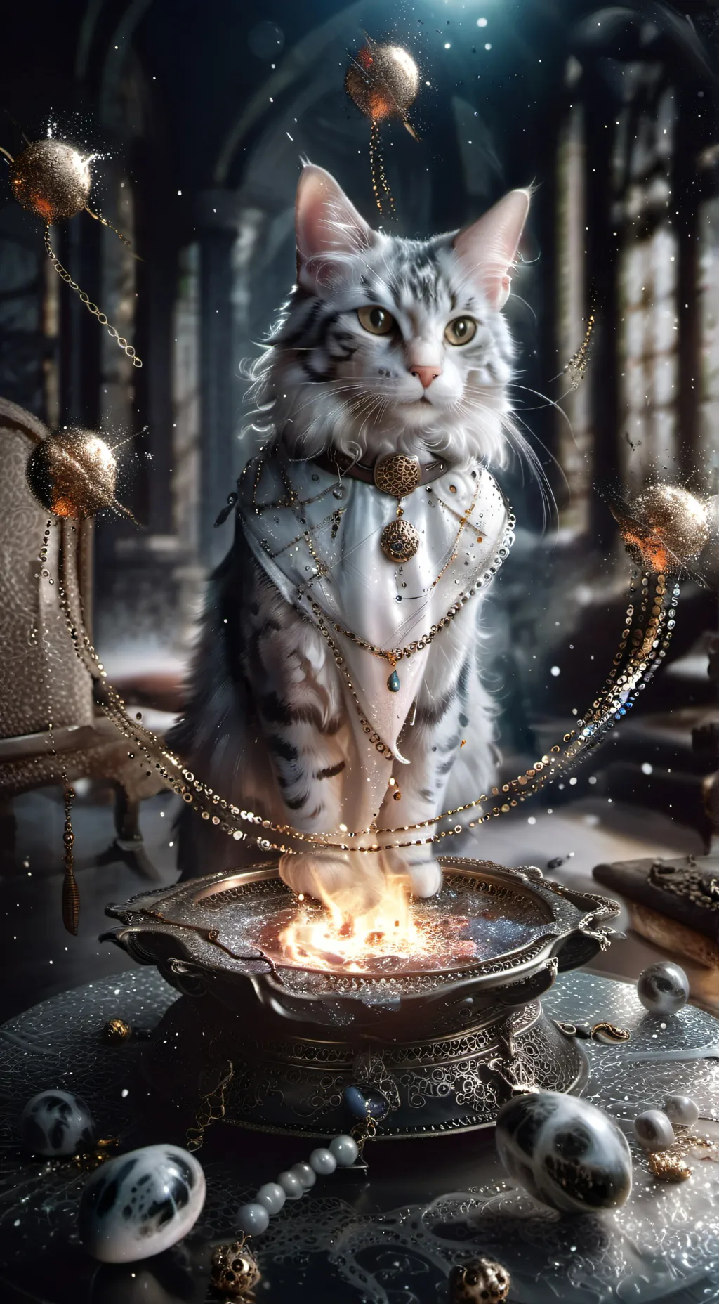 ai character: magic cat background