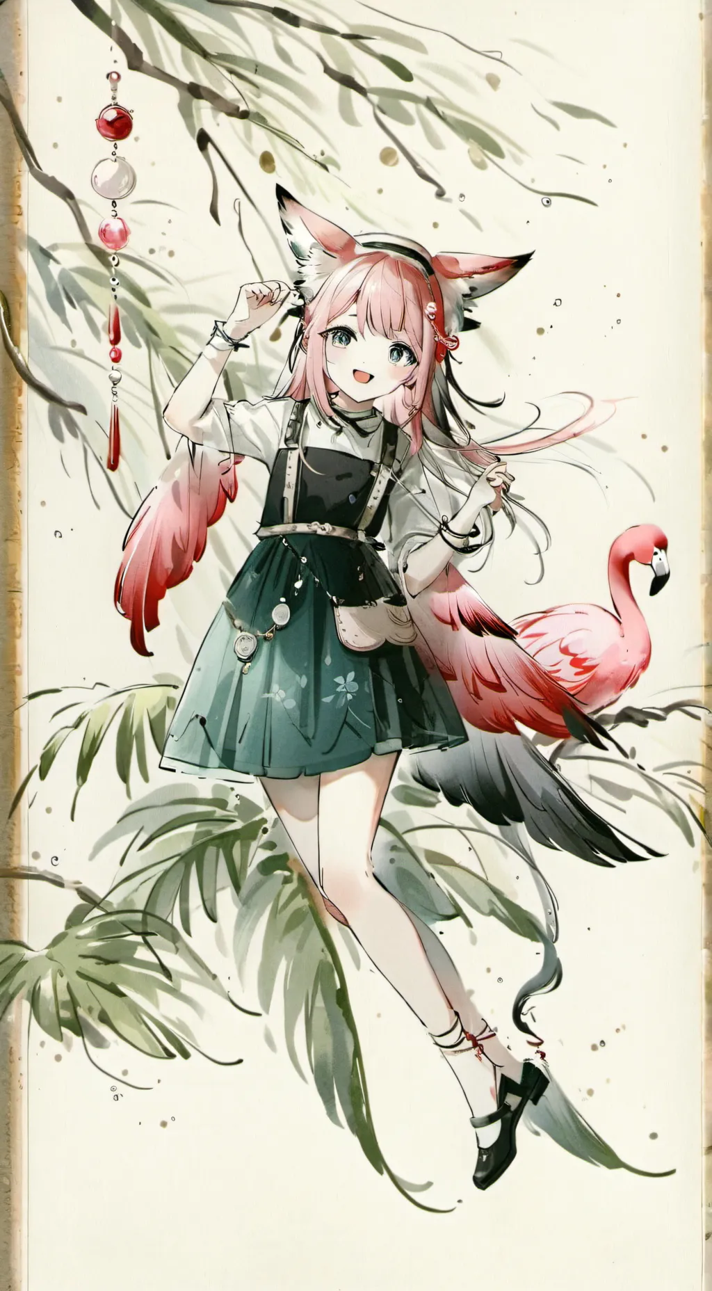 ai character: Flamy the Furry background