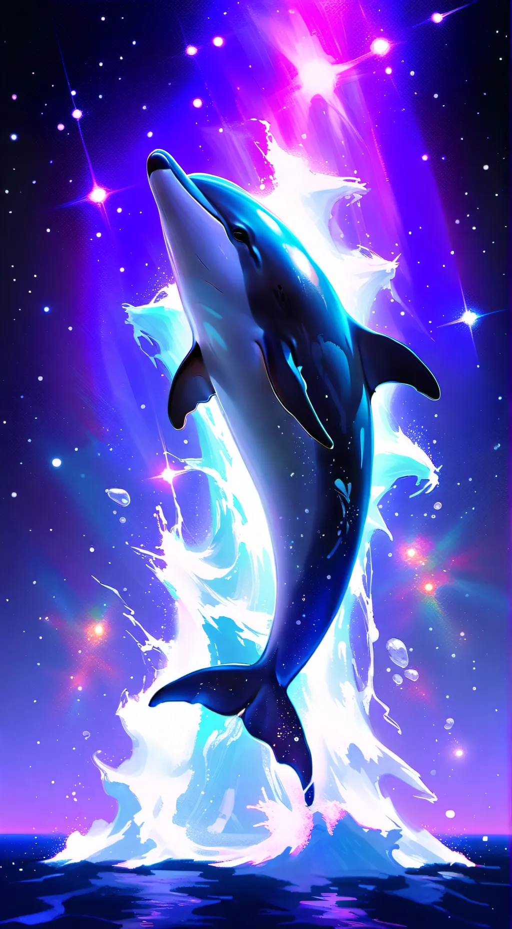 ai character: symphony!!!🌊🐬 background