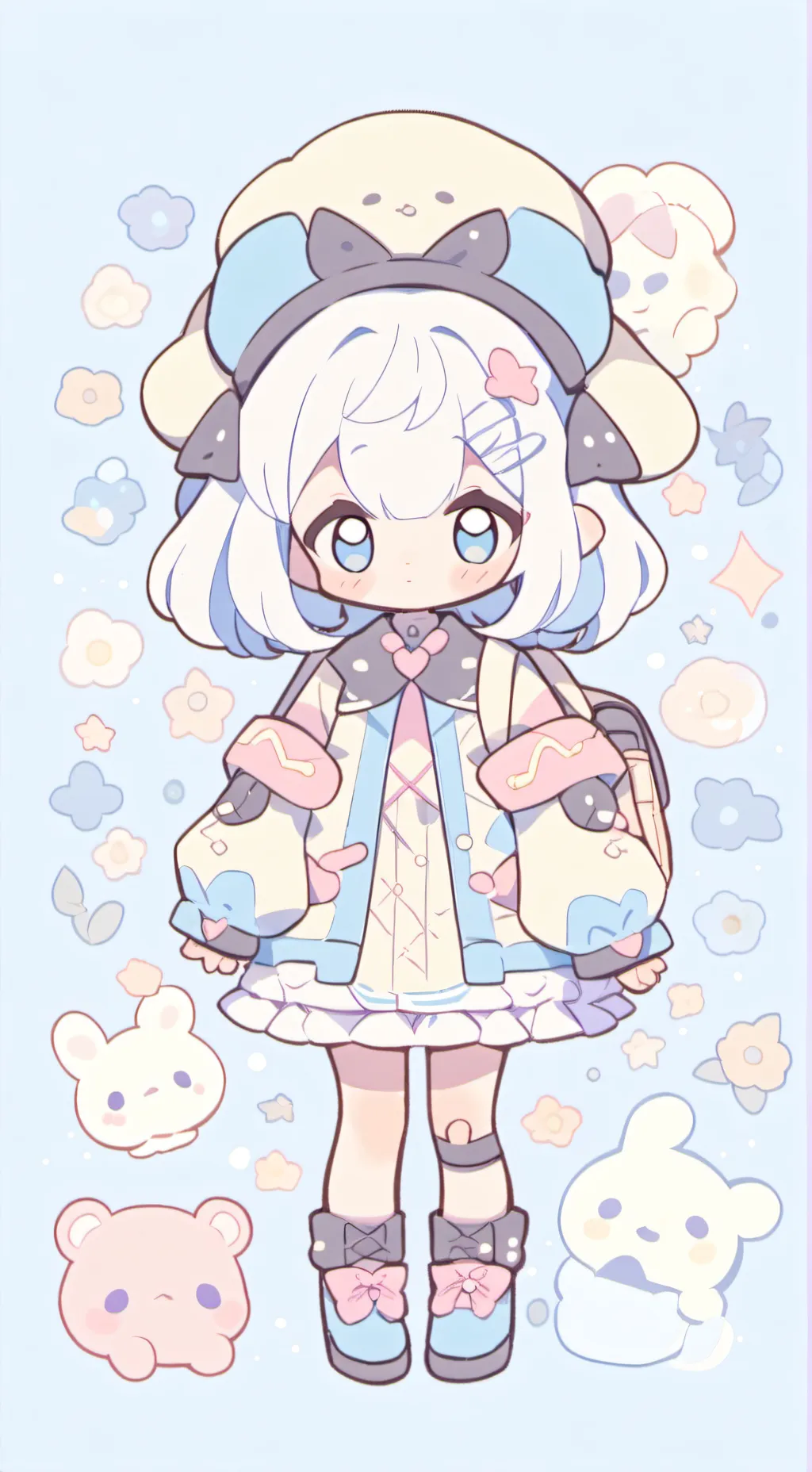 ai character: Stitch  background