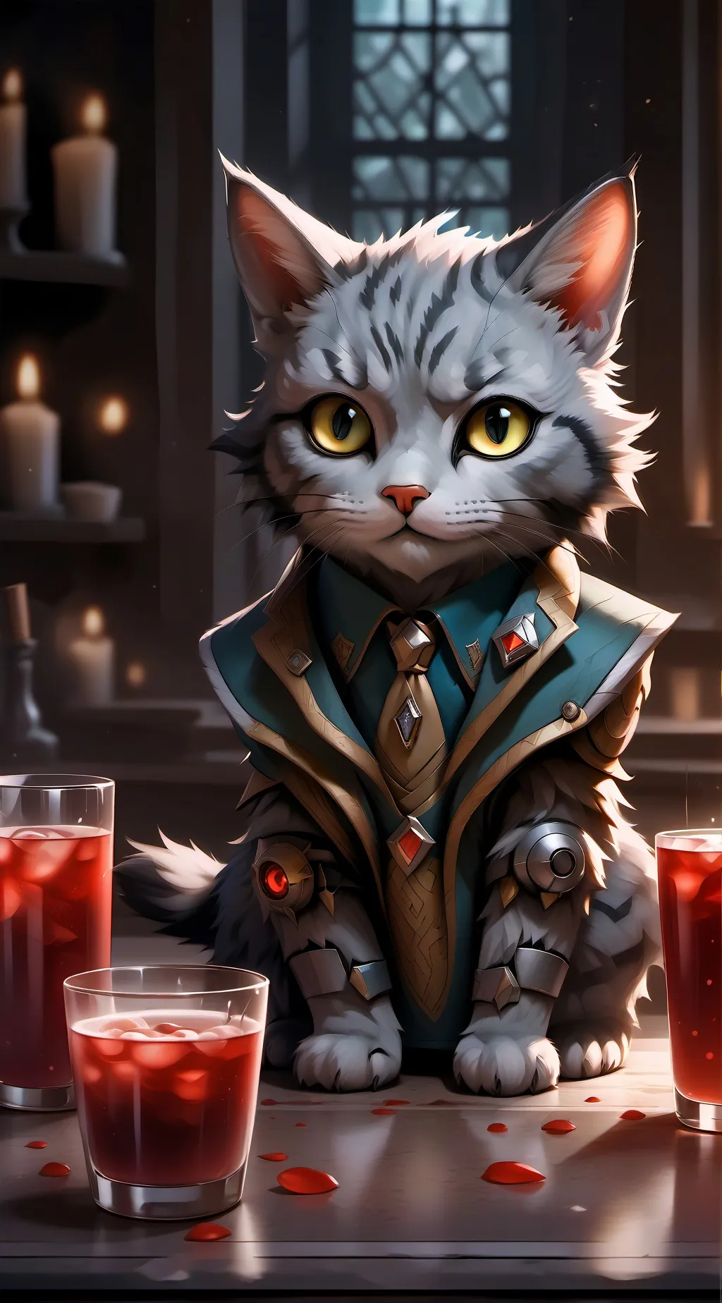 ai character: owner of robot cat background