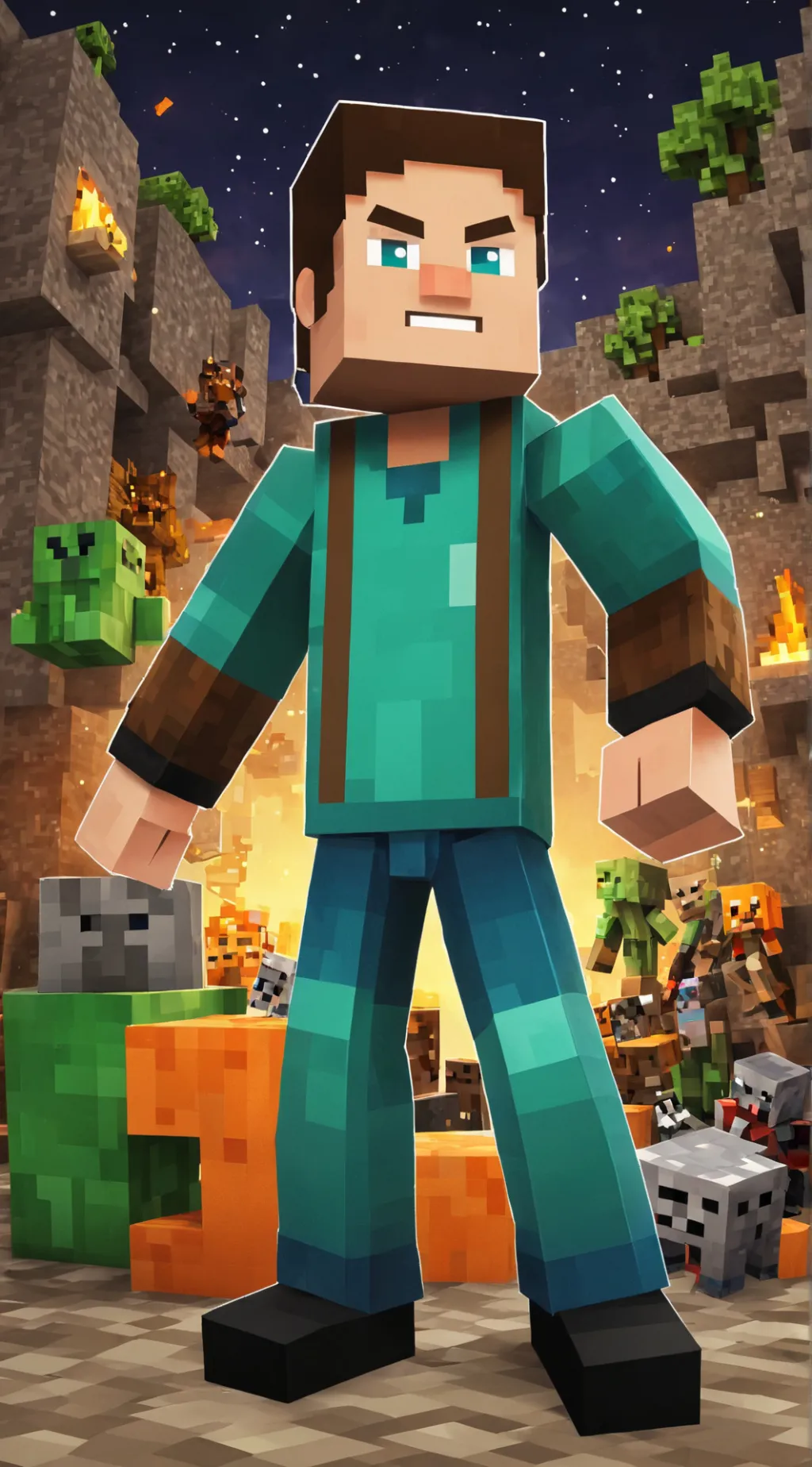 ai character: steves  background