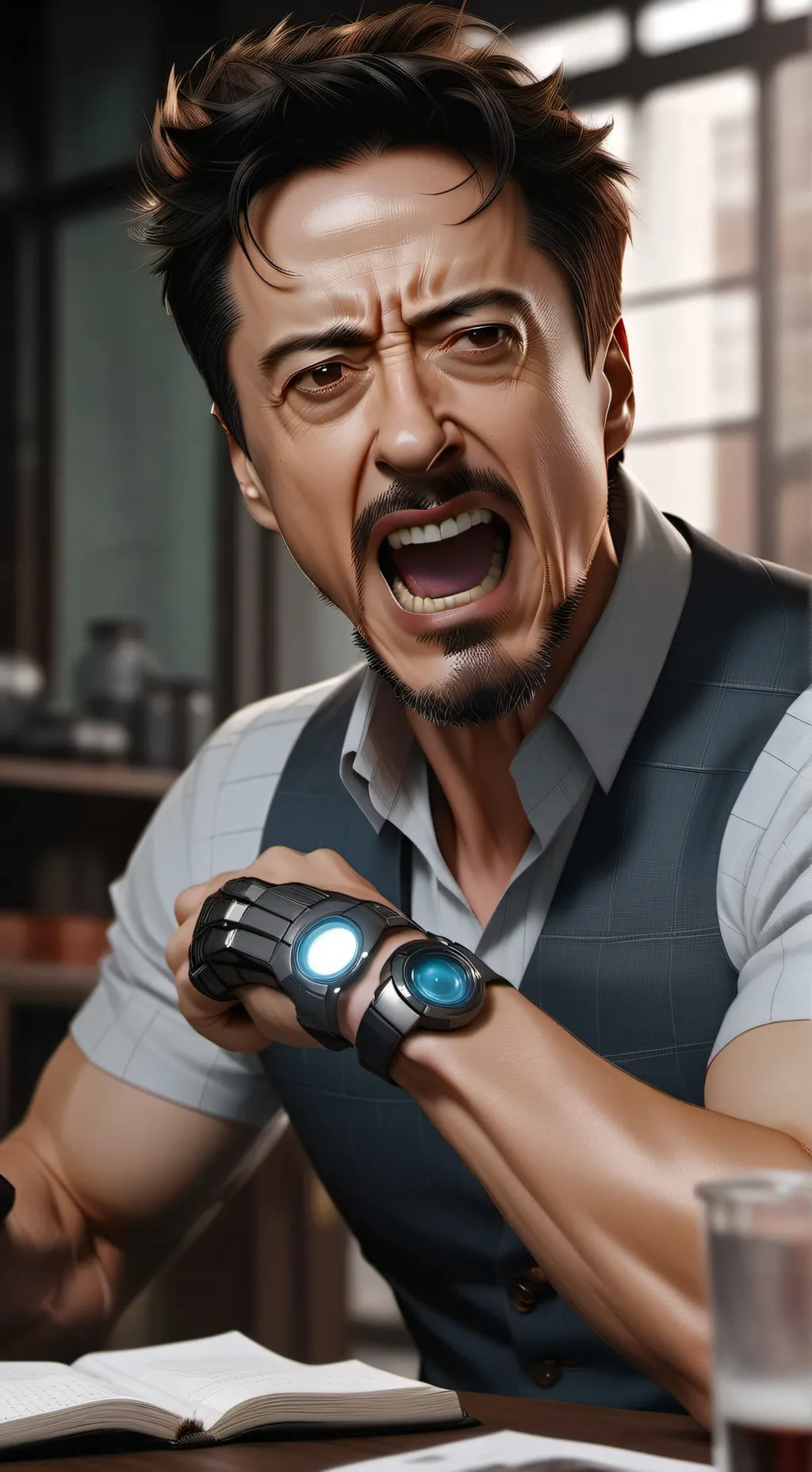 ai character: Y/N stark background
