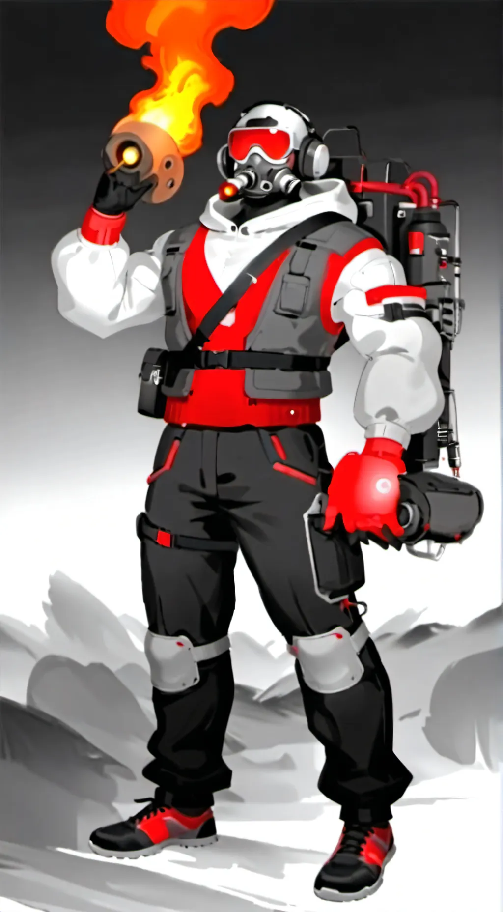 ai character: Pyro background