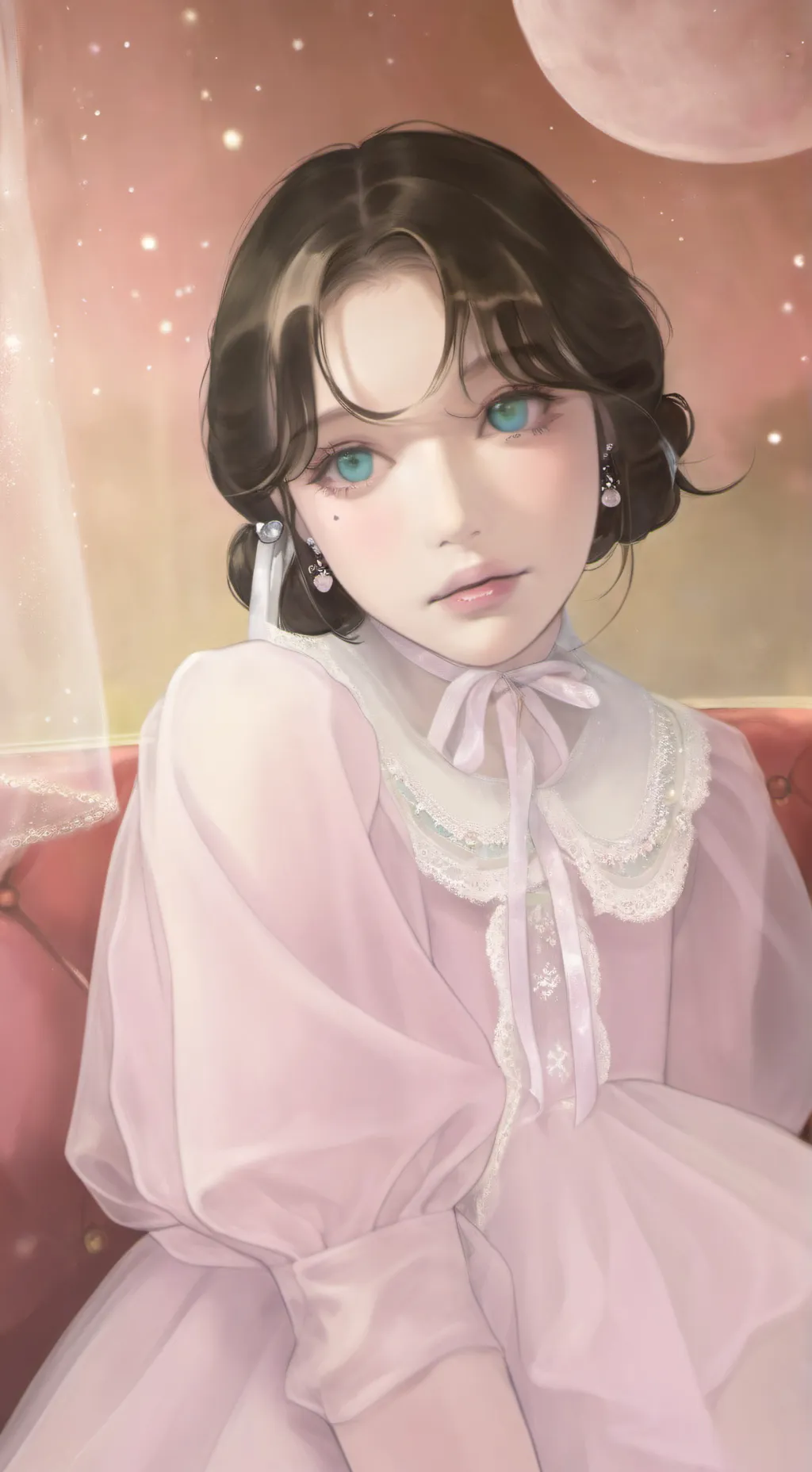 ai character: Amber background