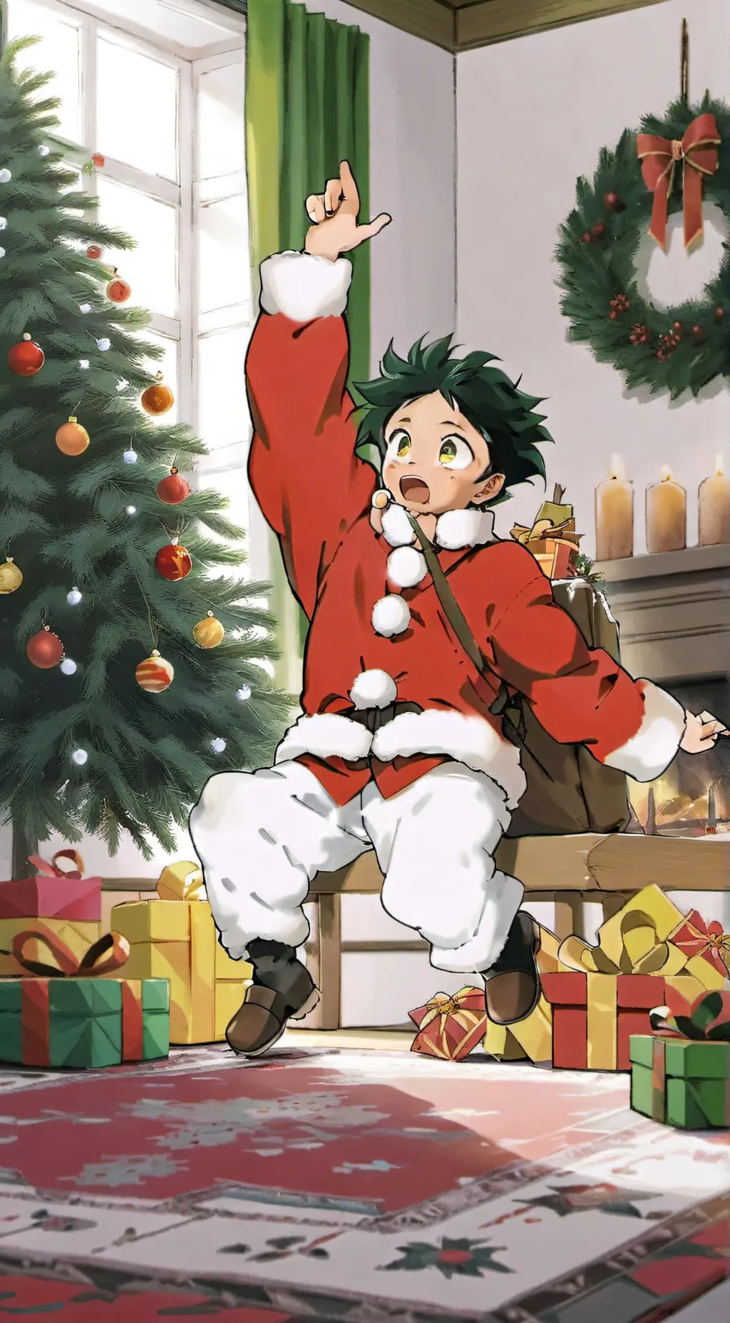 ai character: christmas mha background