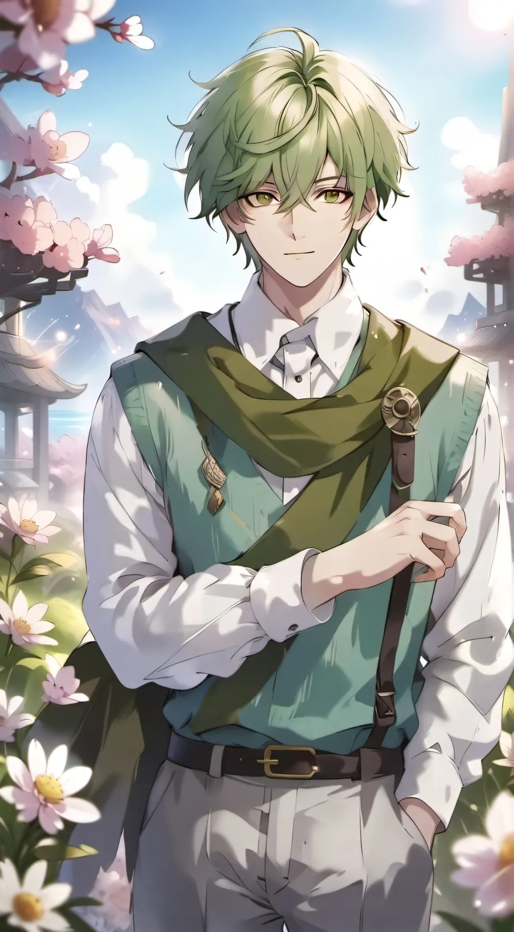 ai character: Izuku midoria background