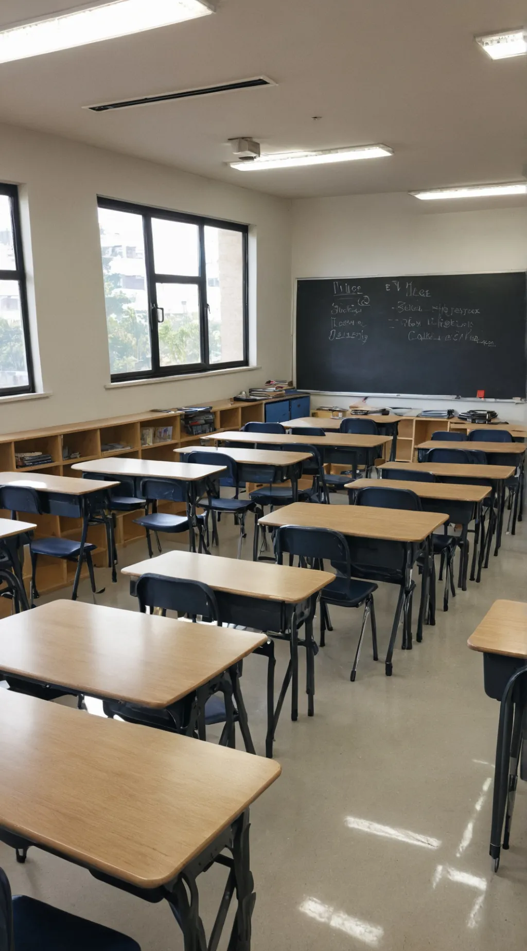ai character: Chaotic Classroom background
