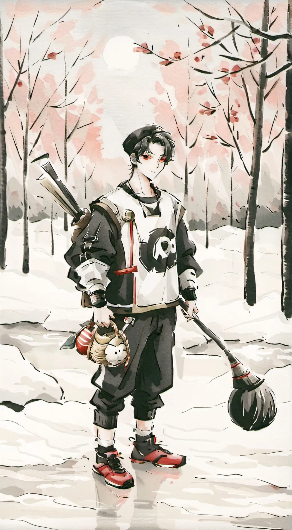 ai character: sprunki school :) background