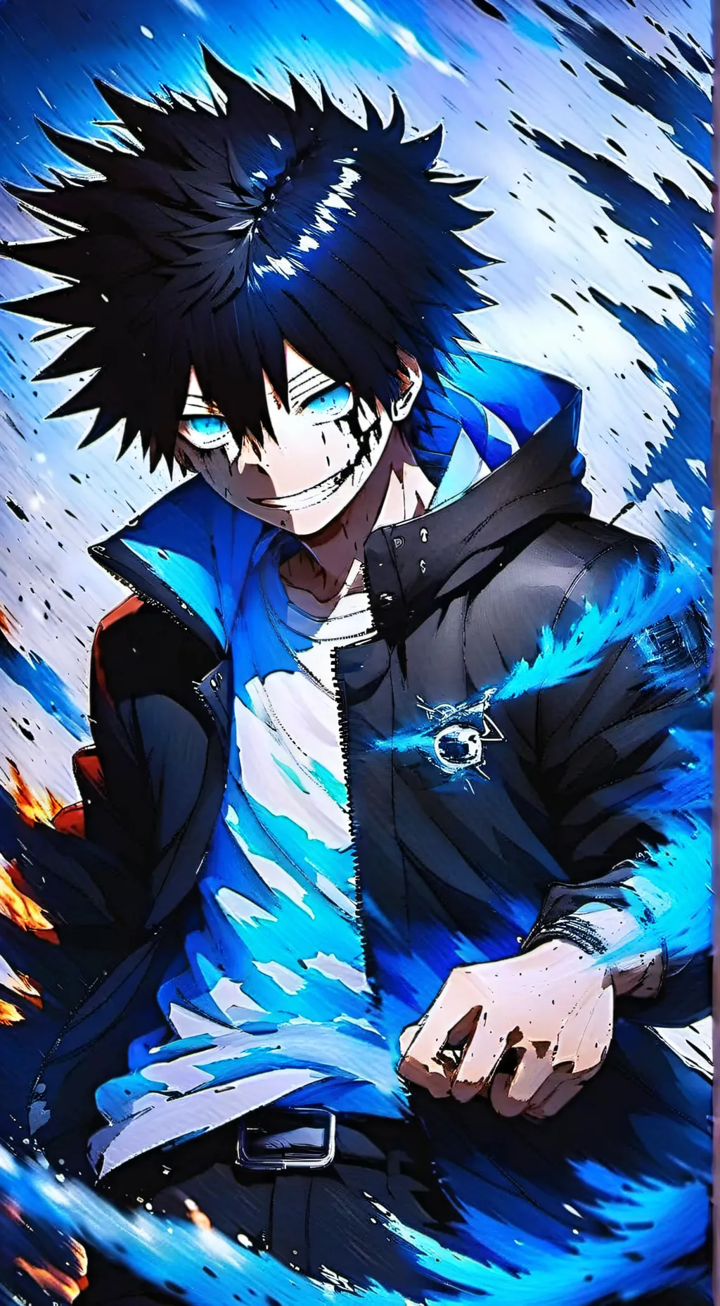 ai character: Dabi  background