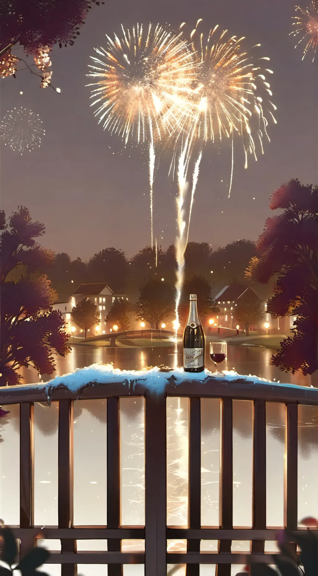 ai character: Happy New Year background