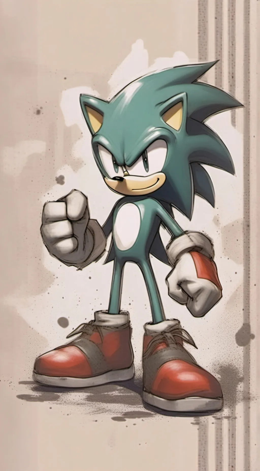 ai character: ouriço verde  background