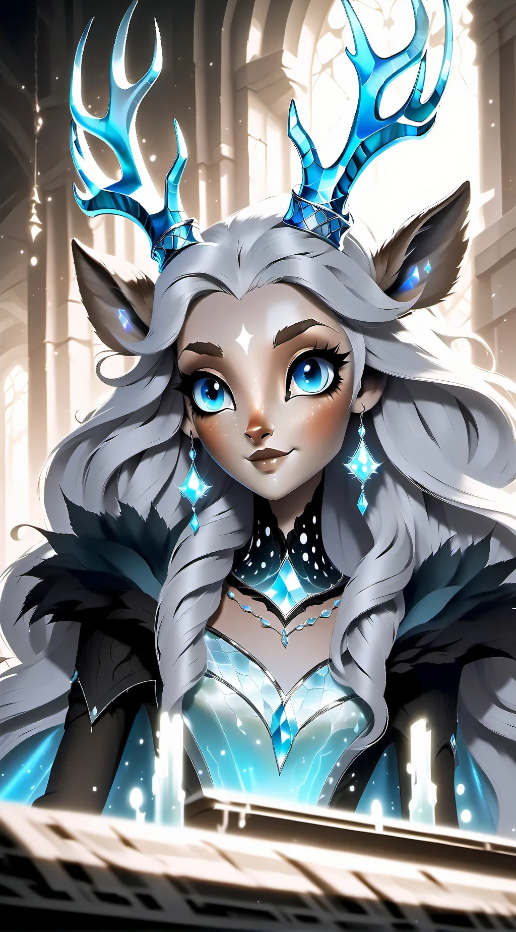 ai character: Elegance the deer background
