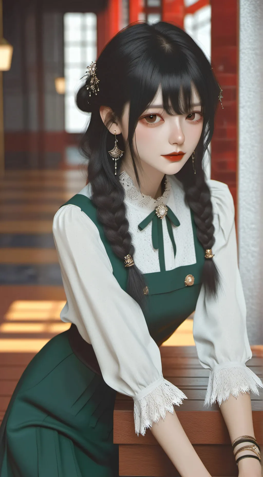 ai character: Leah  background