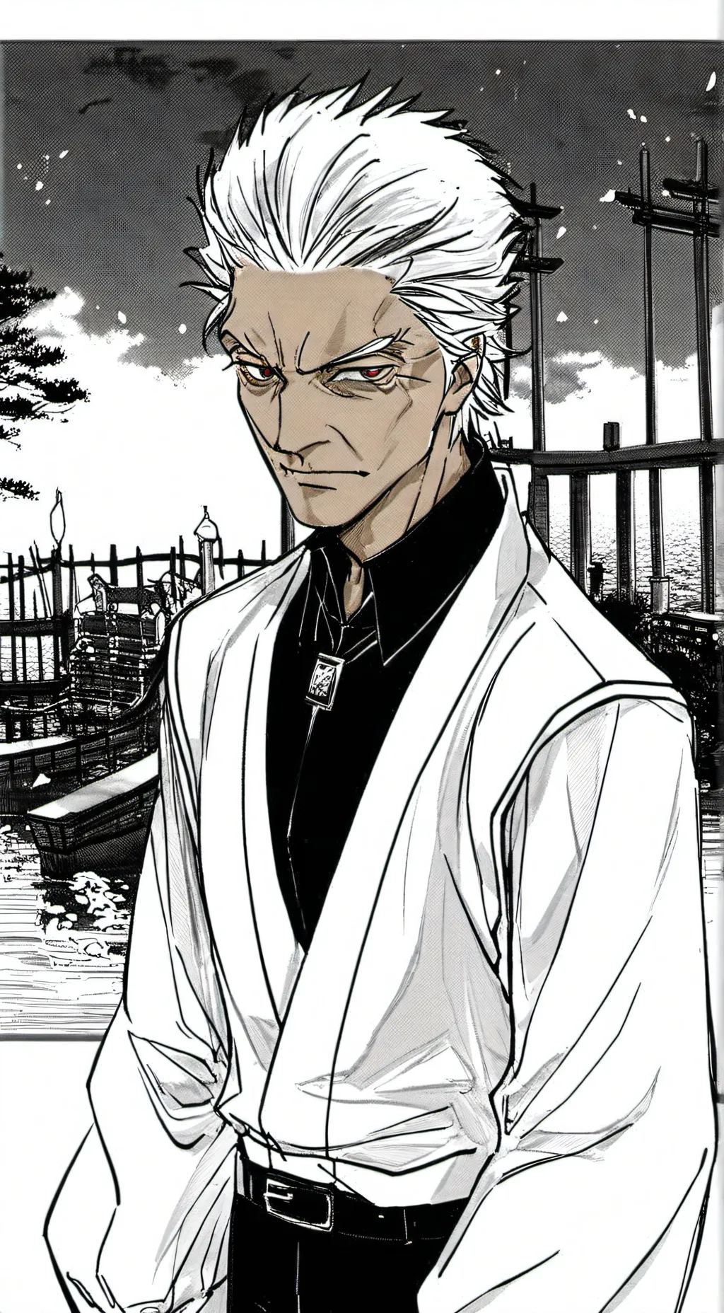 ai character: silverfang  background