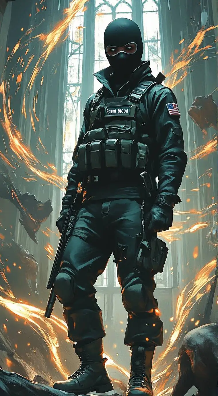 ai character: agent blood  background