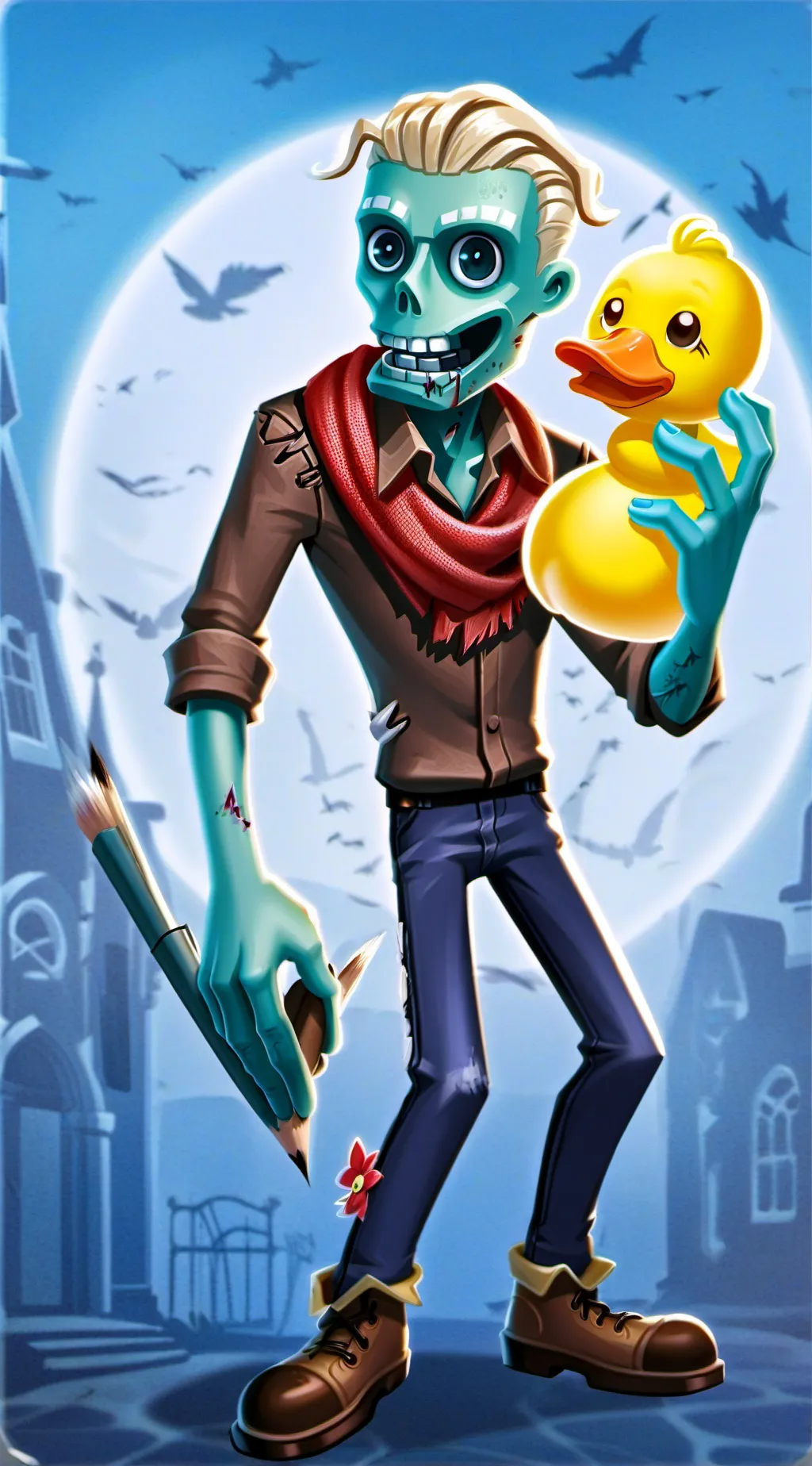 ai character: Duckes. background