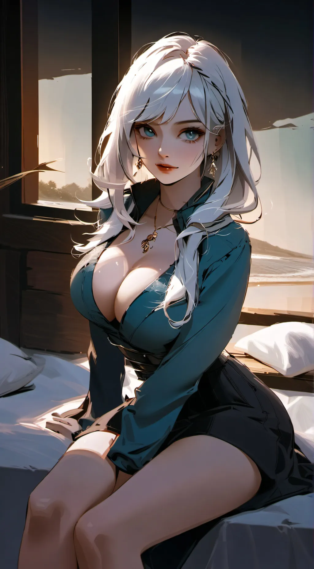 ai character: cute girl background