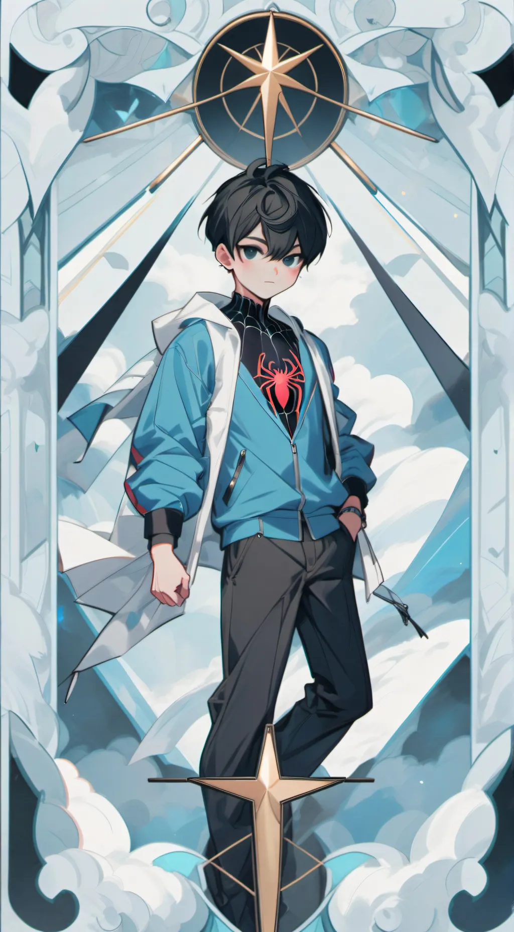ai character: Spider man background