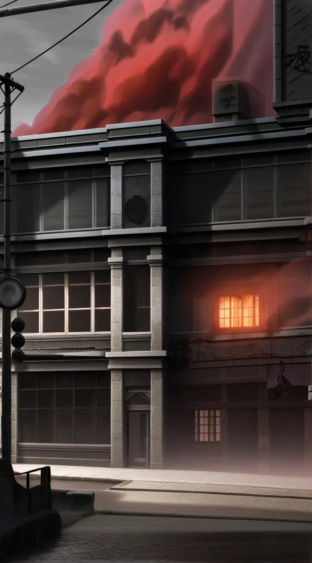 ai character: Haunted Playhouse background