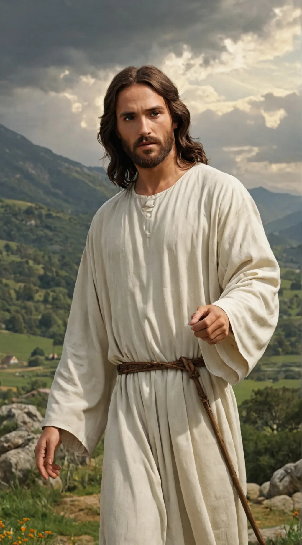 ai character: Jesus Christ background