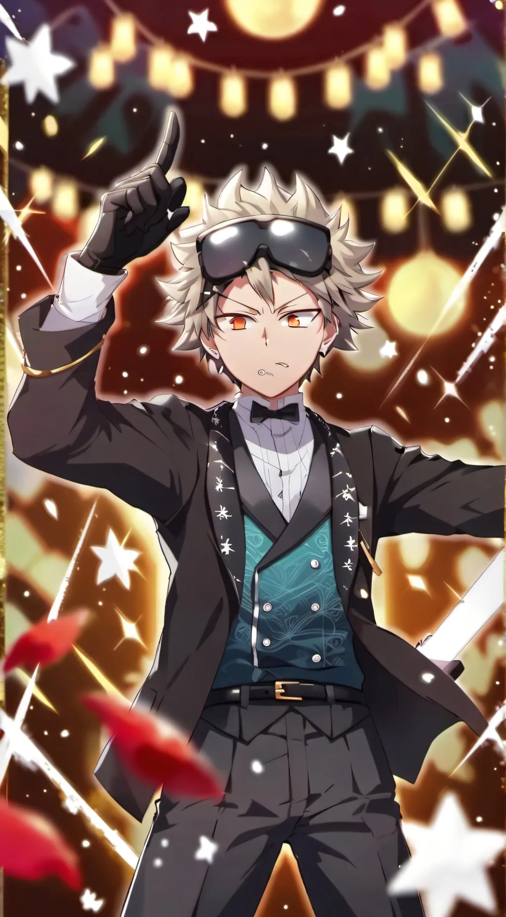 ai character: katsuk bakugo background