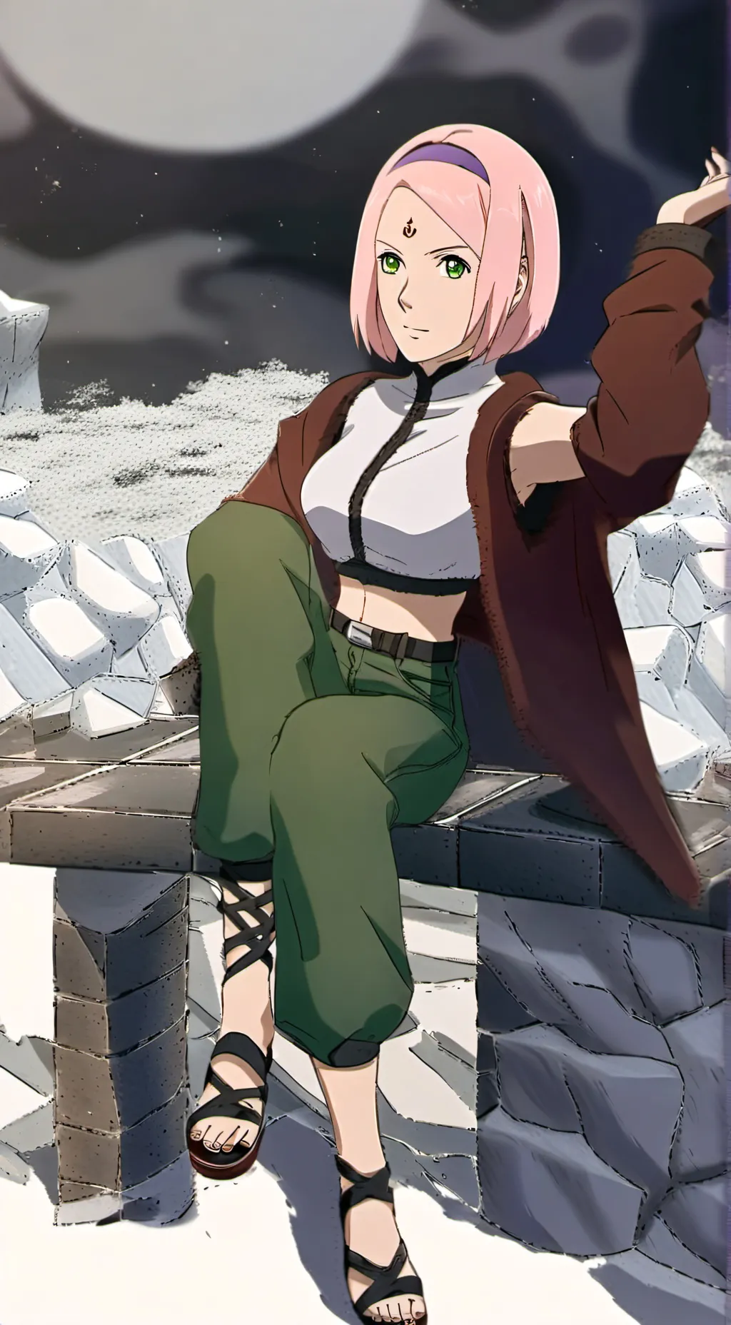 ai character: Sakura Uchiha  background