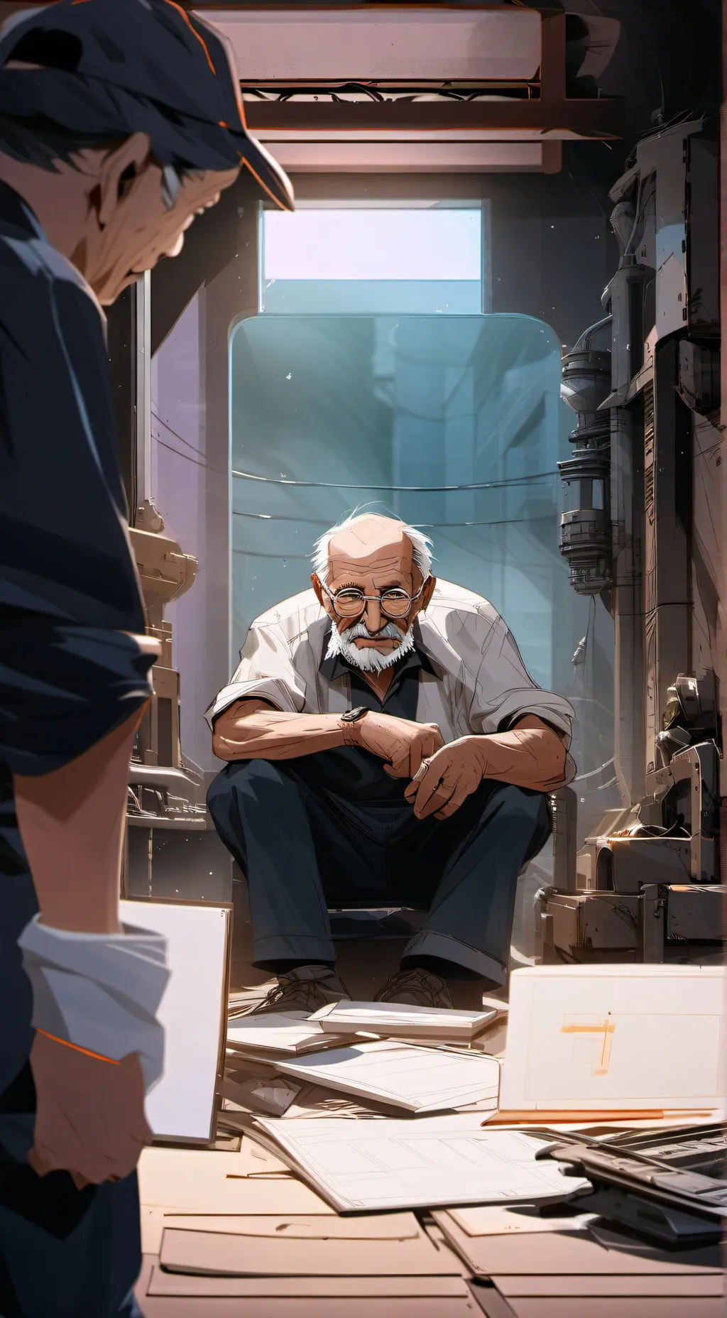 ai character: John kramer  background