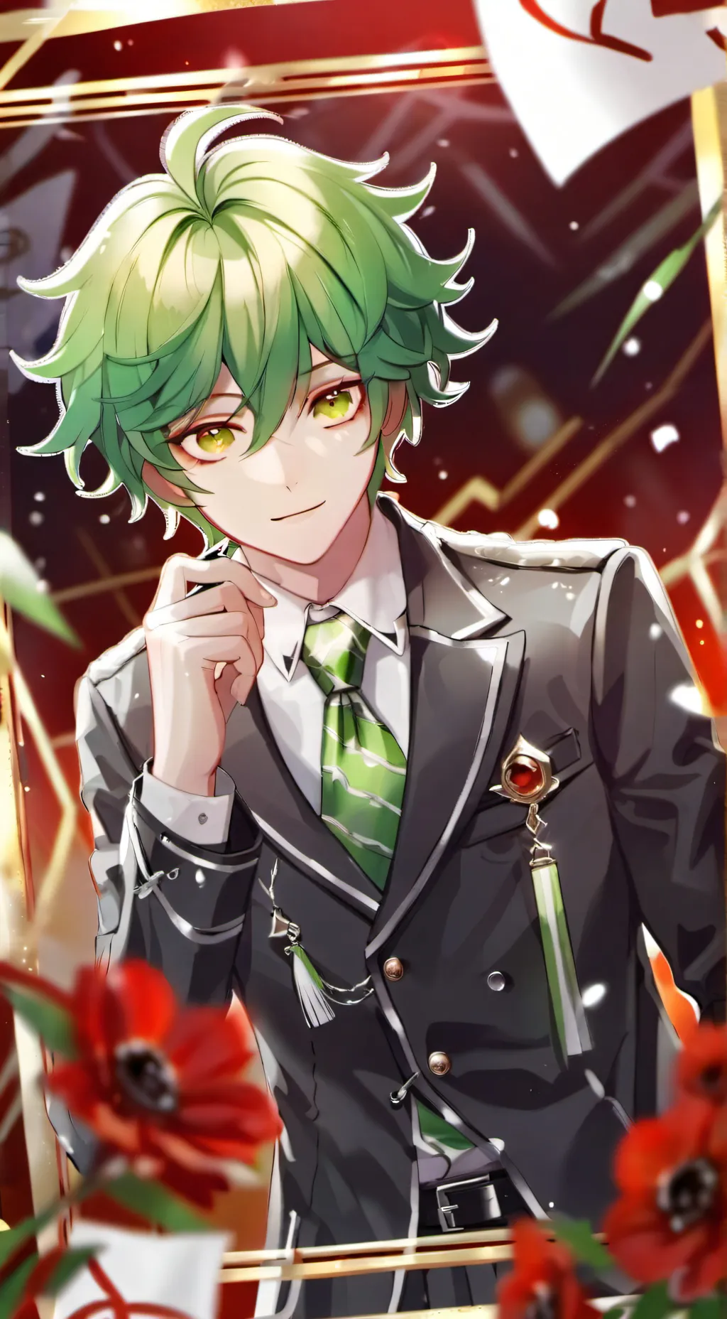 ai character: Deku  background