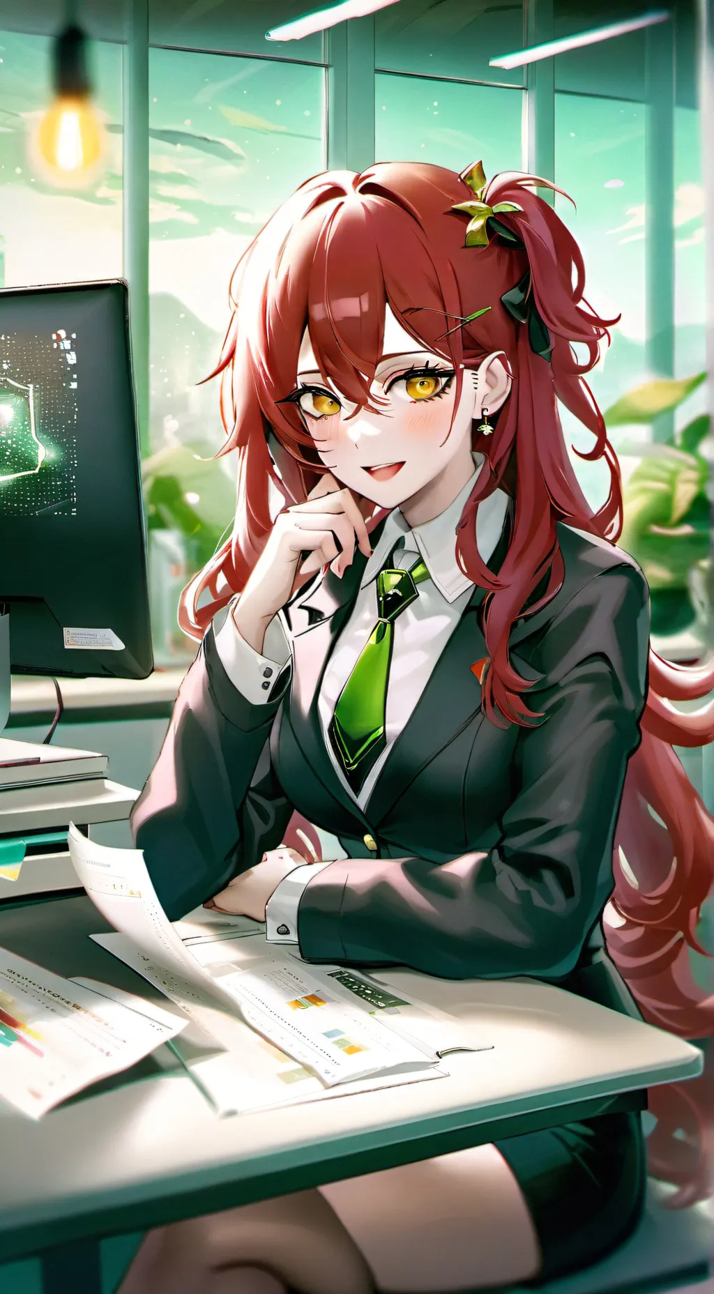 ai character: Ayame background