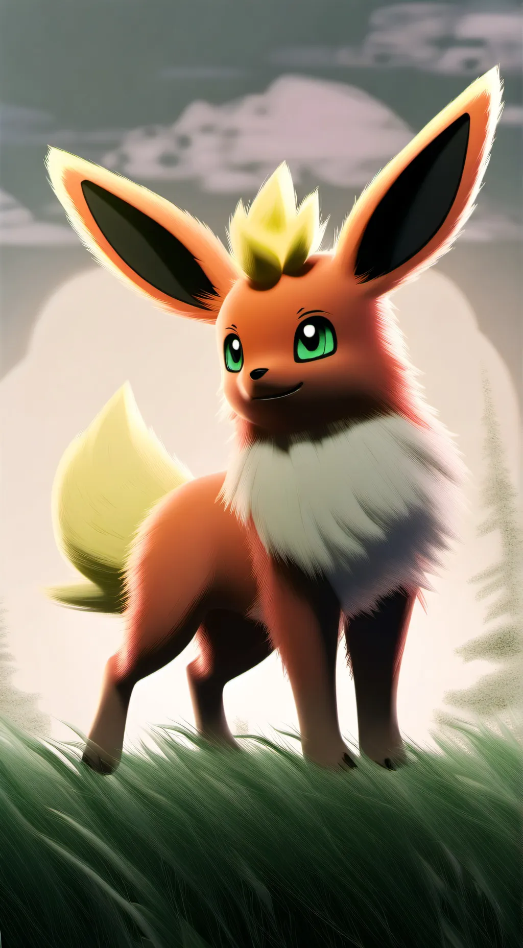 ai character: flare background