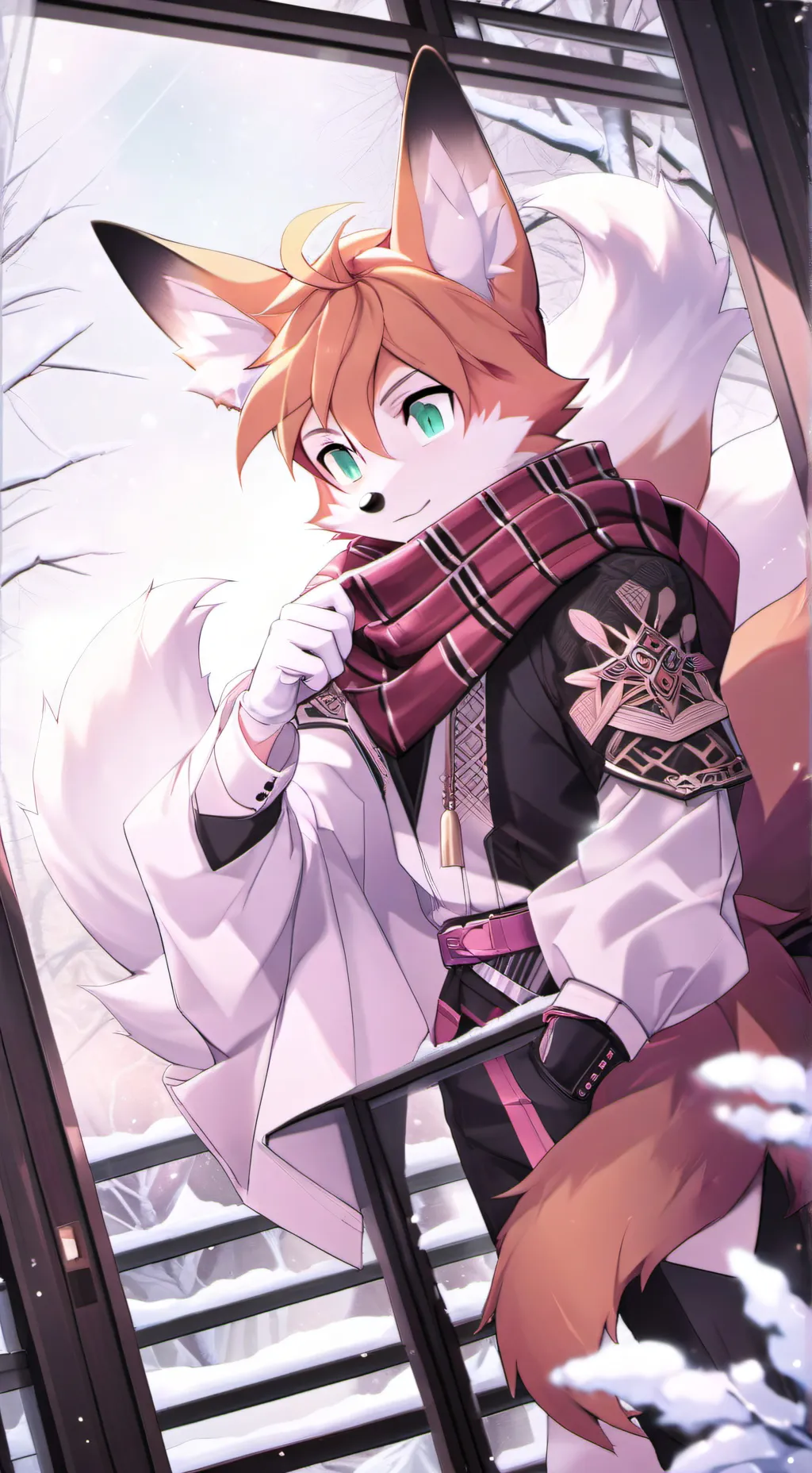 ai character: miles Tails power background
