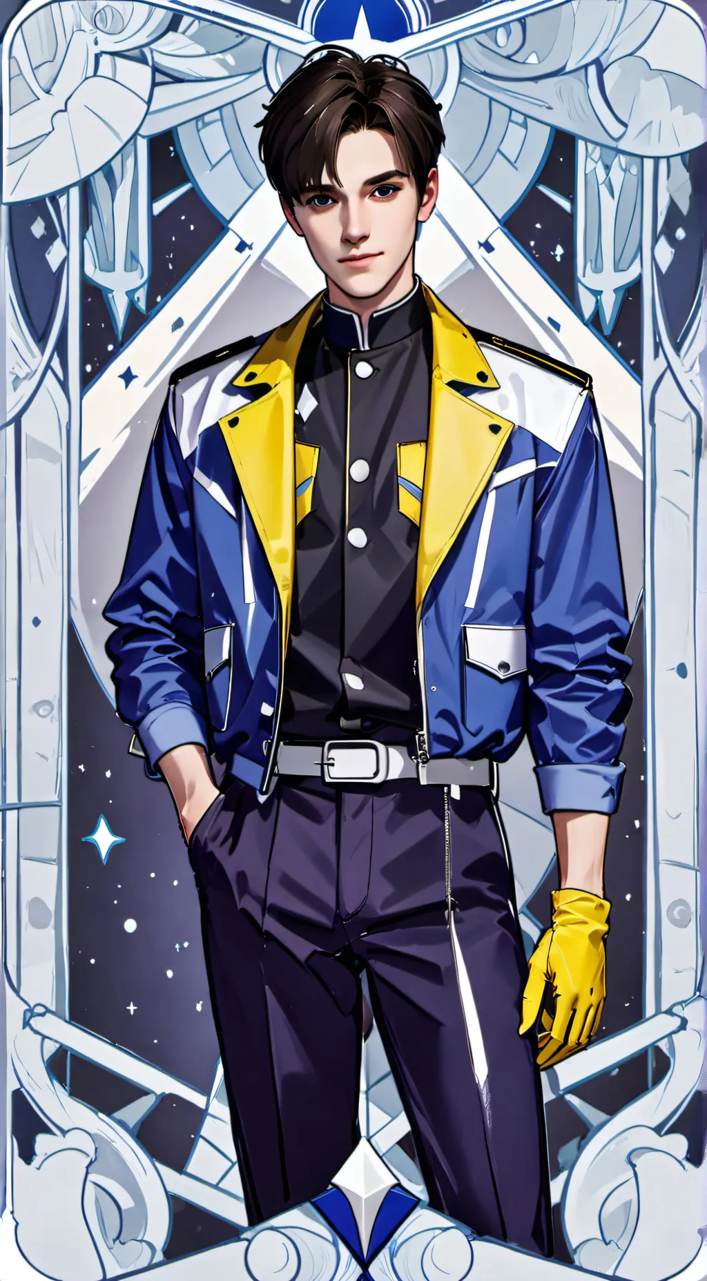 ai character: Ben James Florian  background