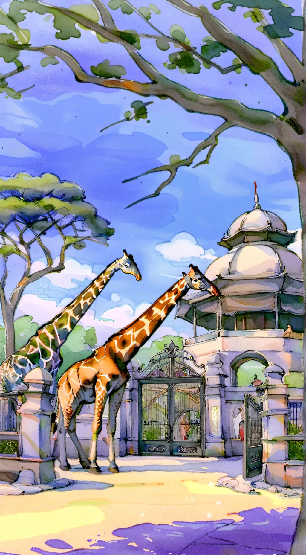 ai character: zoo background