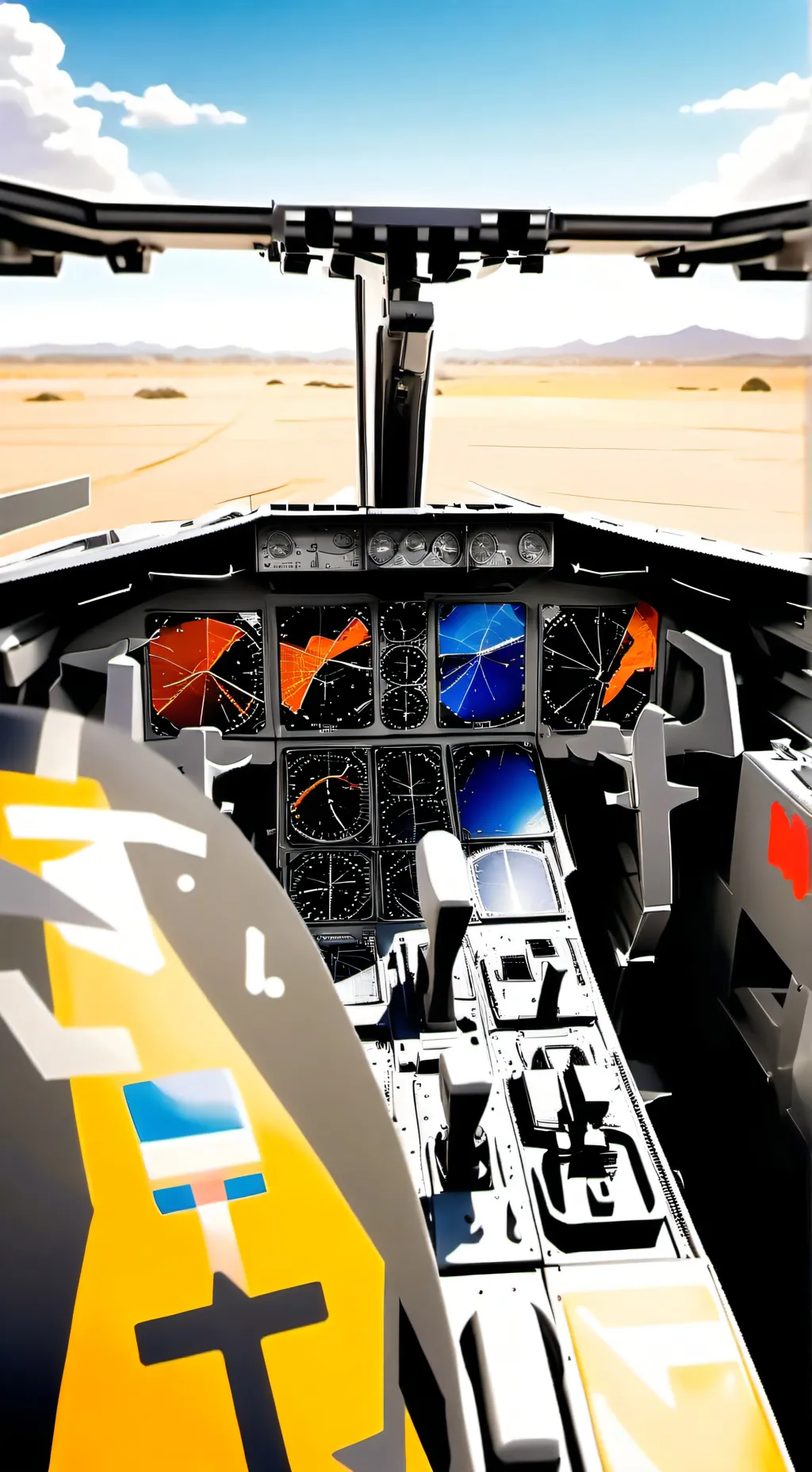 ai character: Flying plane background