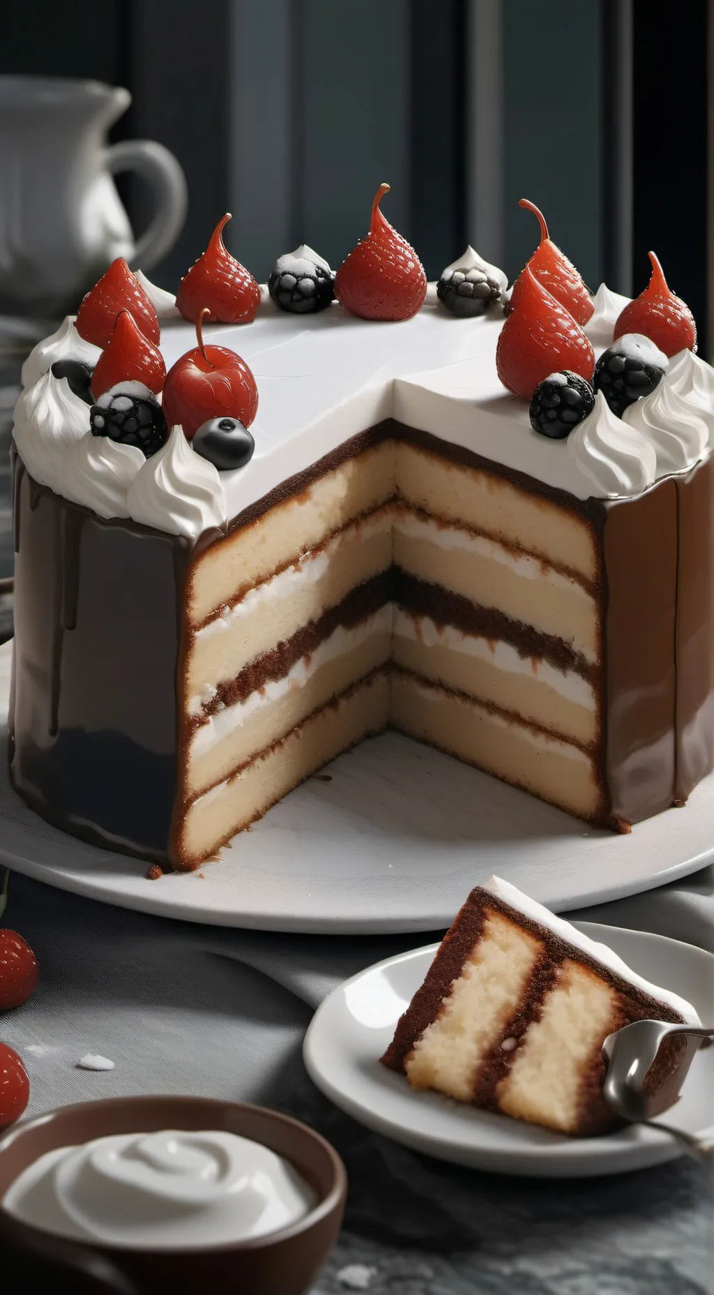 ai character: Cake background