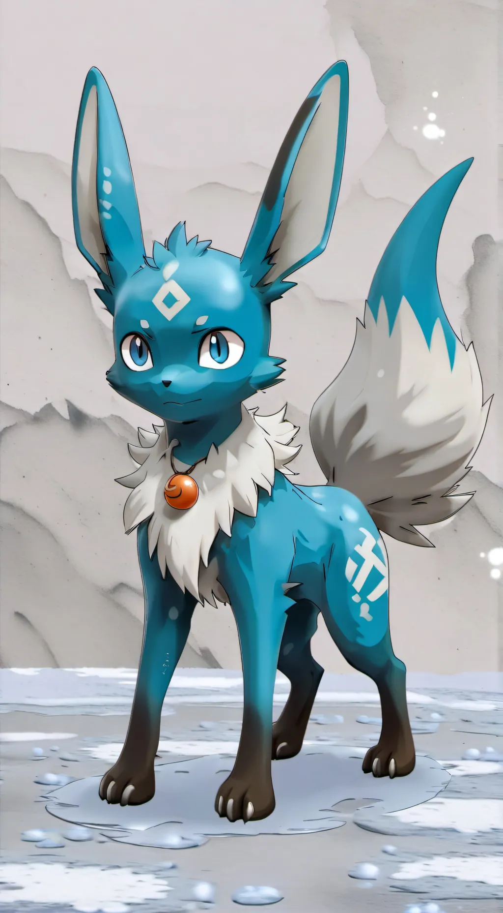 ai character: ice background
