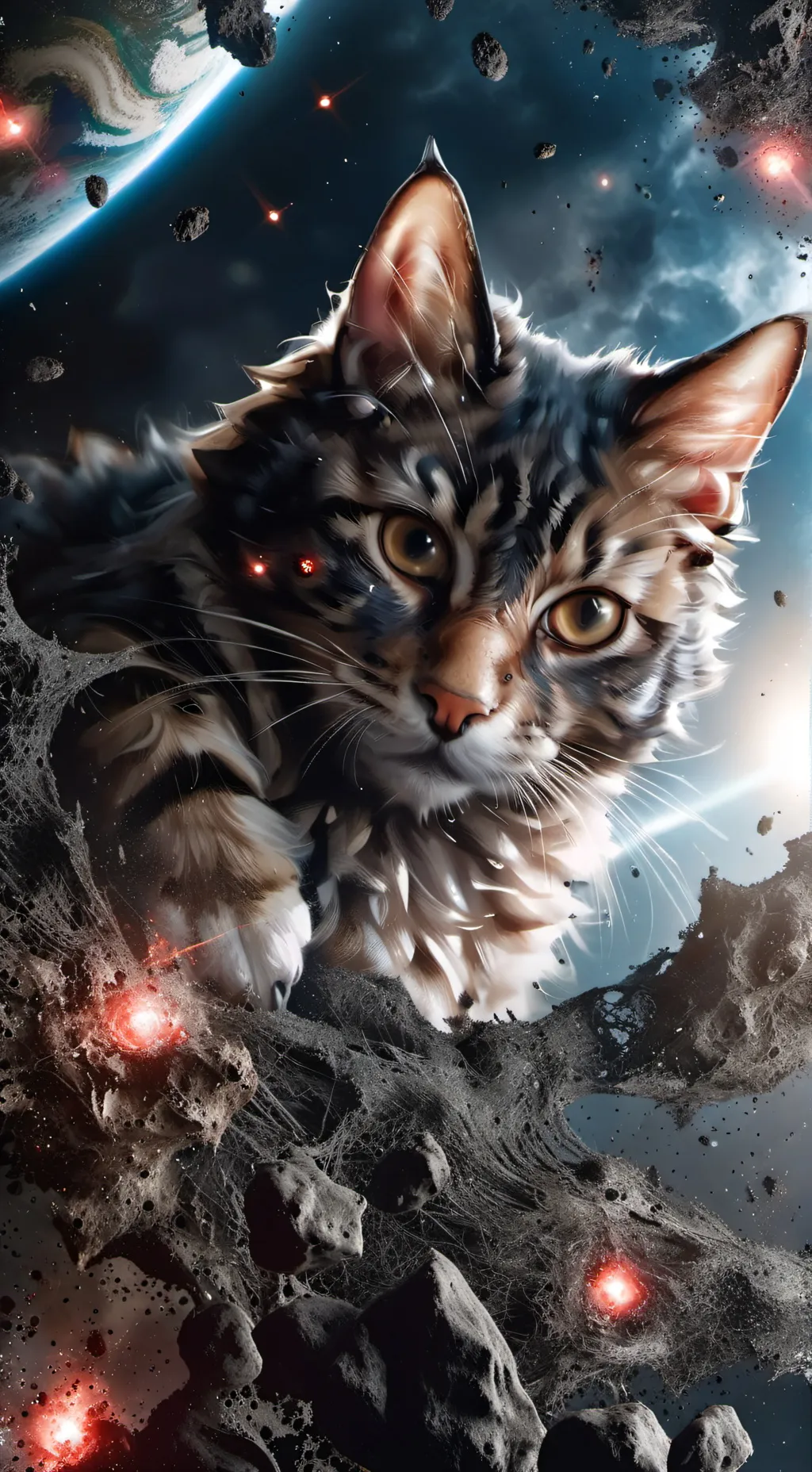 ai character: Emoji cat funk background