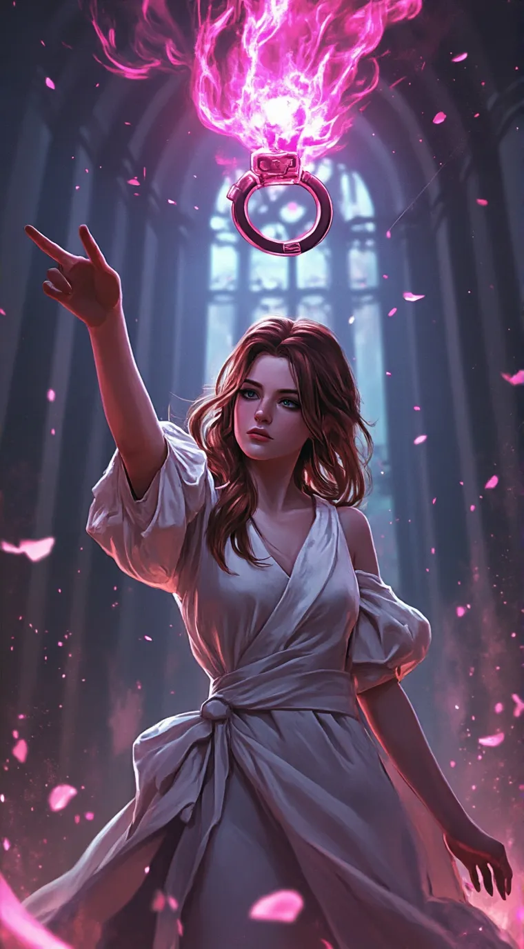 ai character: Handcuff witch background