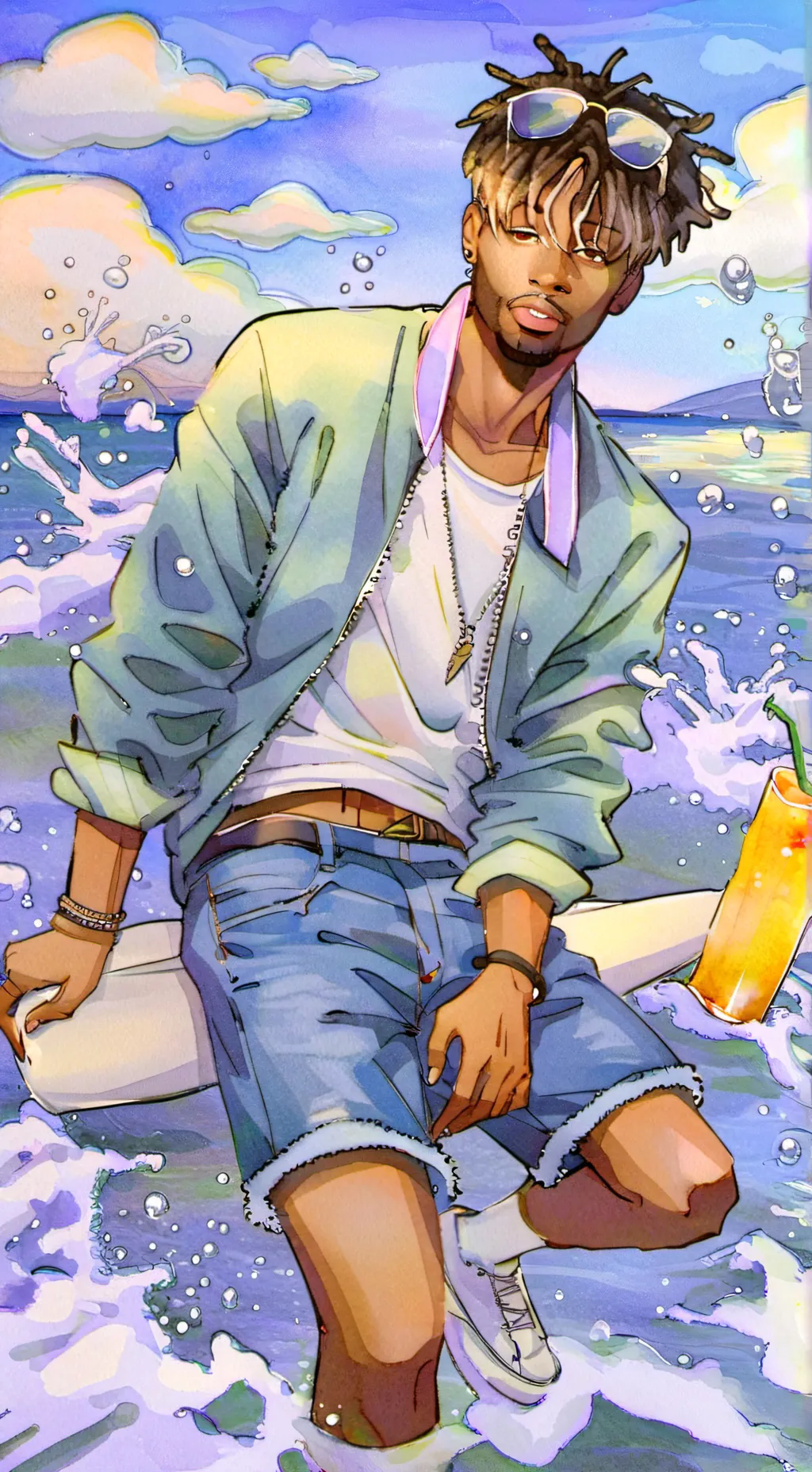 ai character: juice wrld background