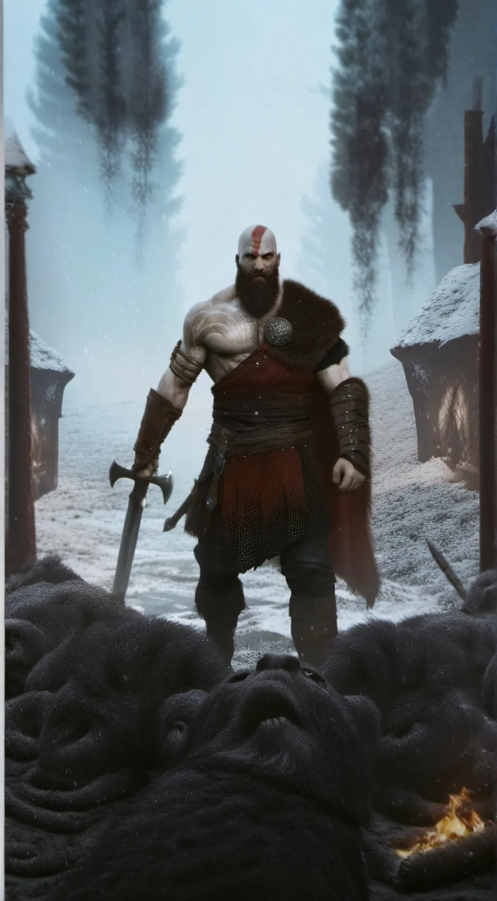 ai character: Kratos  background