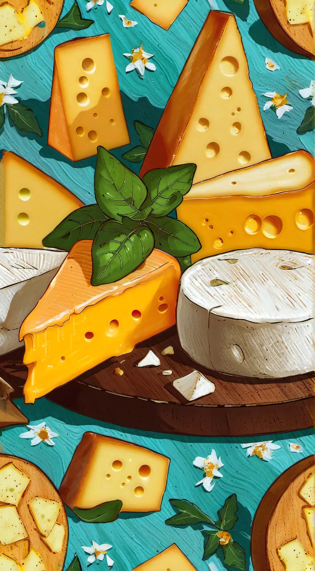 ai character: Cheese background
