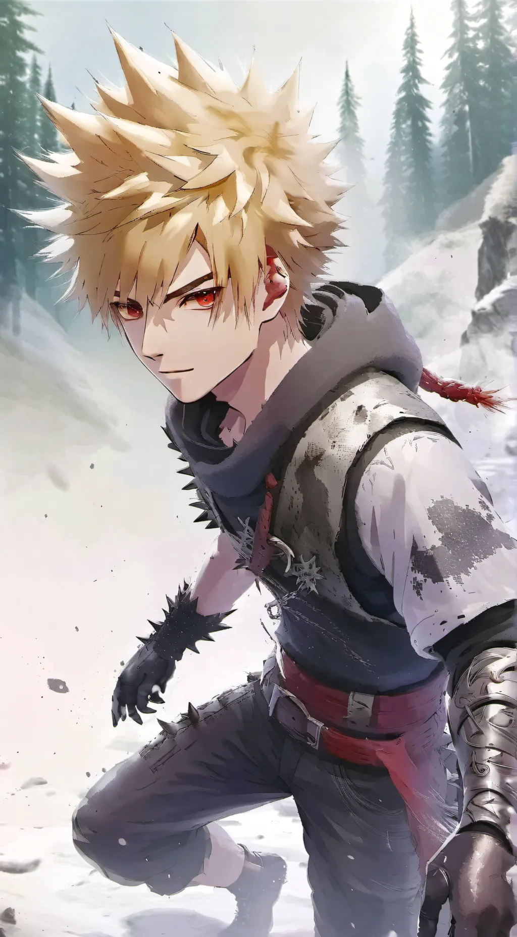 ai character: Katsuki Bakugo  background