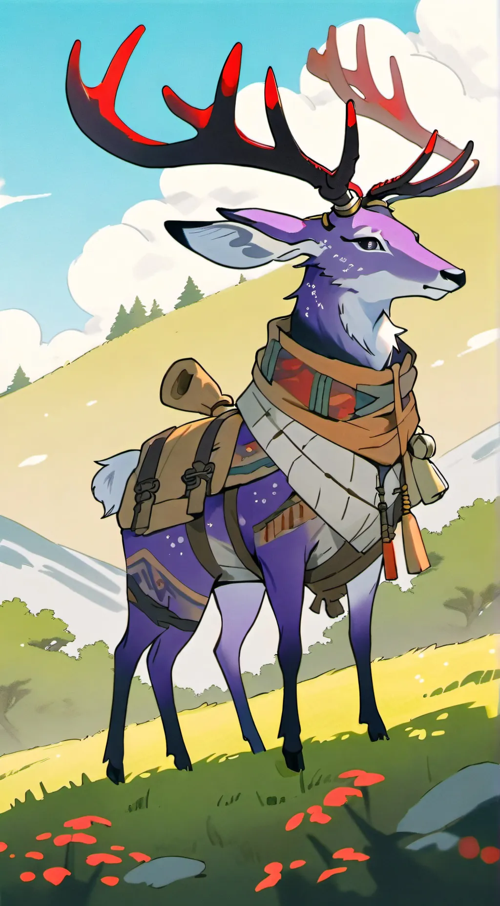 ai character: Grape background