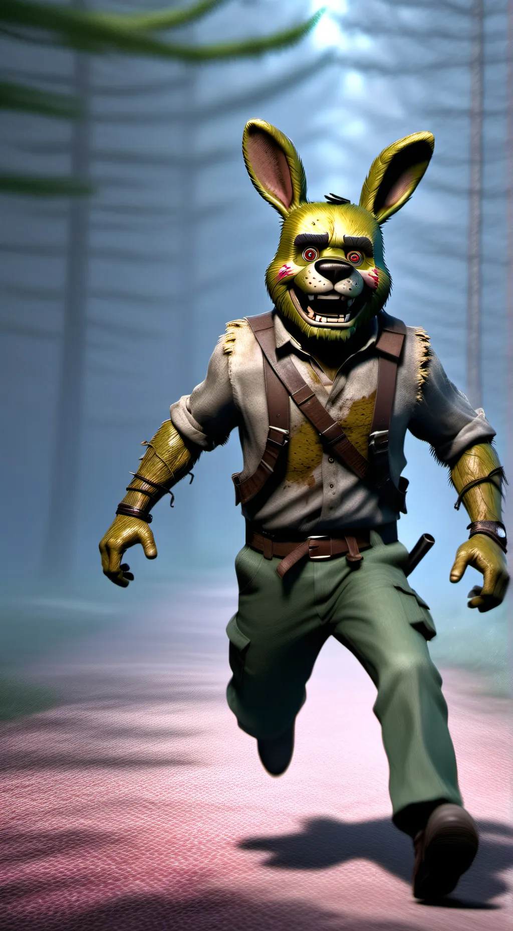 ai character: Spring trap background