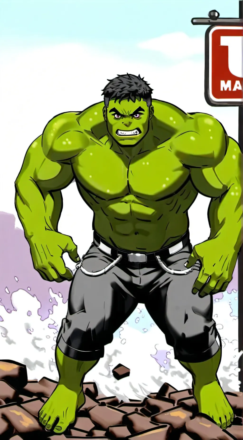 ai character: Marine hulk background