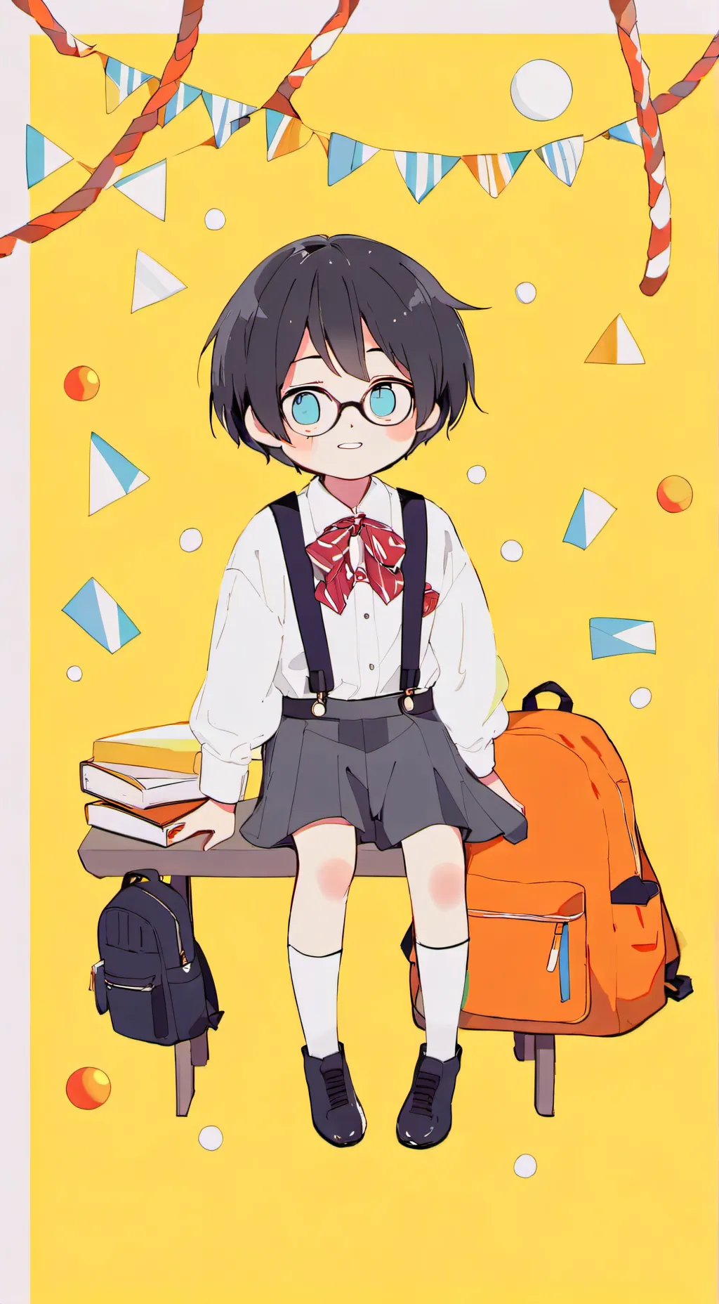 ai character: Hybrid Hero School background
