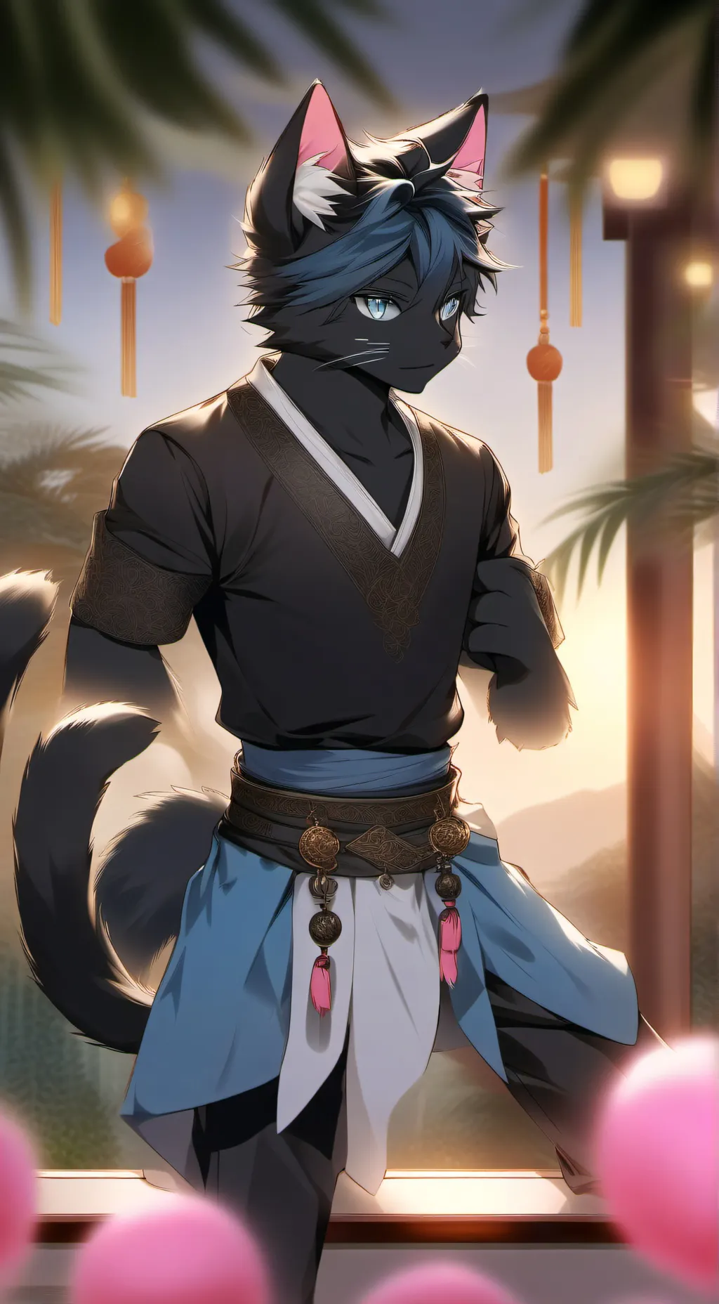 ai character: Nyx the Flirty Feline background